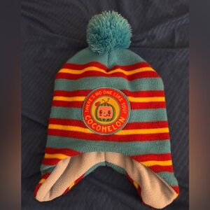 Cocomelon Striped Kids Beanie - Blue and Red